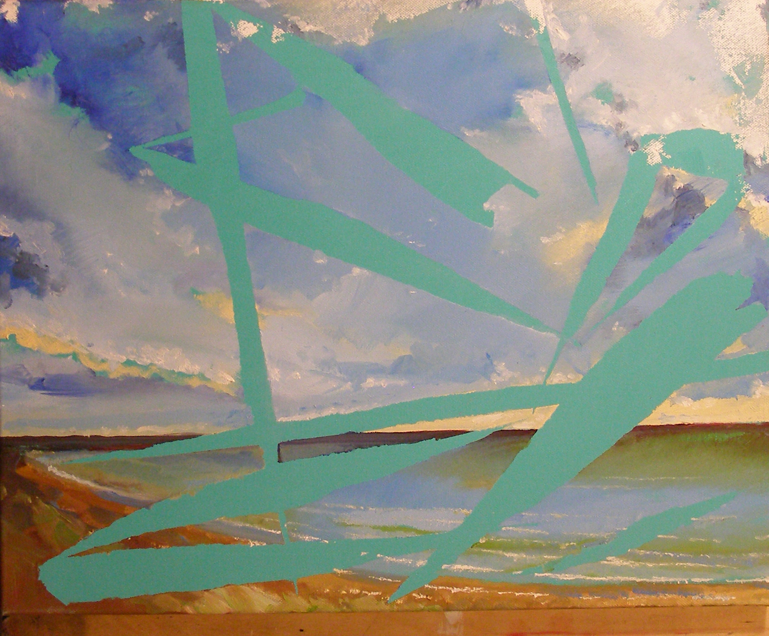 Title 6 | Oil on cartboard